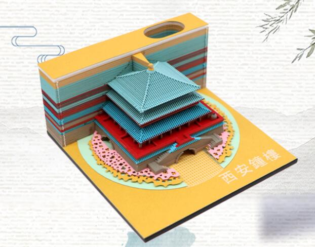 激光鏤空機專(zhuān)為立體創(chuàng  )意便簽紙紙雕模型雕刻而設計